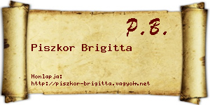Piszkor Brigitta névjegykártya